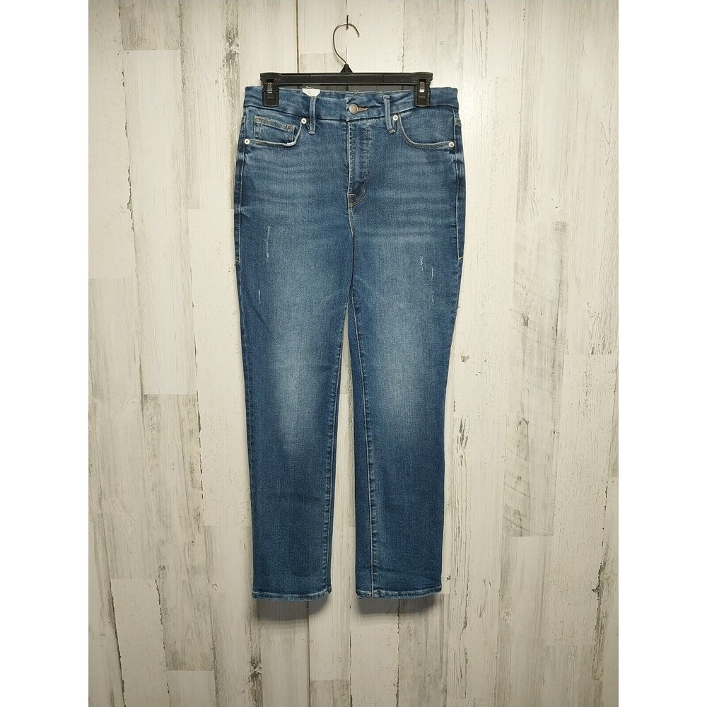 Good American Women's Size 6 Good Legs Straight GLS014T Blue Jeans